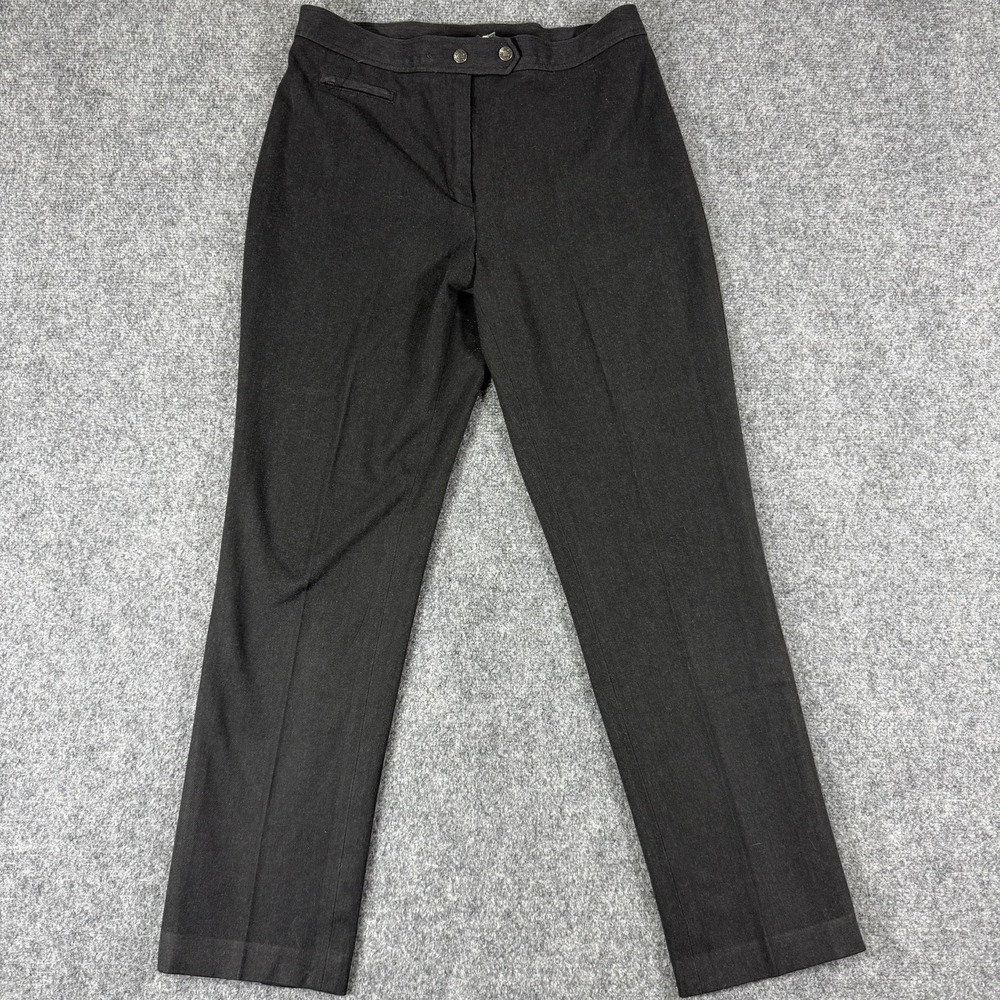 Lauren Ralph Lauren 12P Black Dress Pants 👖 Petite Straight Leg Career Work